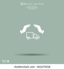 Car Insurance web icon. vector design