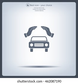 Car Insurance web icon. vector design