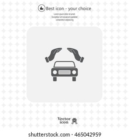 Car Insurance web icon. vector design