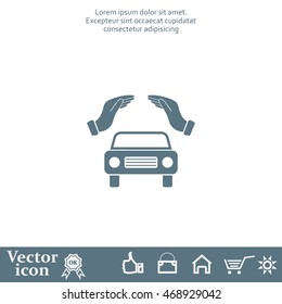 Car Insurance web icon. vector design