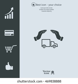 Car Insurance web icon. vector design