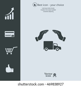 Car Insurance web icon. vector design