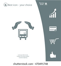 Car Insurance web icon. vector design