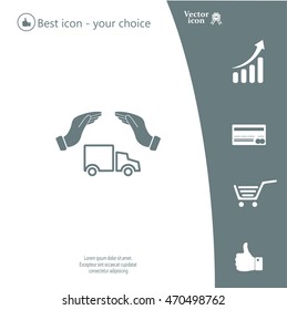 Car Insurance web icon. vector design