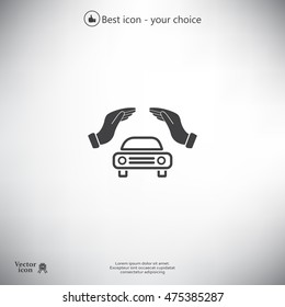 Car Insurance web icon. vector design