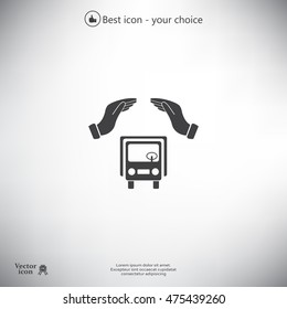 Car Insurance web icon. vector design