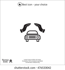 Car Insurance web icon. vector design