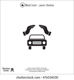 Car Insurance web icon. vector design