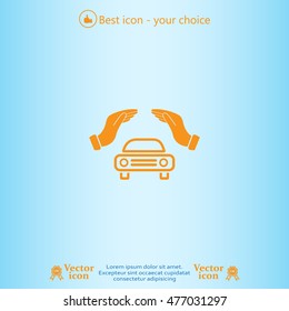 Car Insurance web icon. vector design