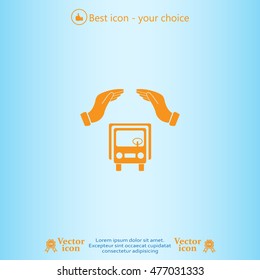 Car Insurance web icon. vector design