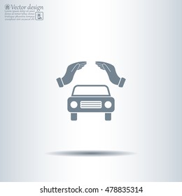 Car Insurance web icon. vector design