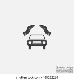 Car Insurance web icon. vector design