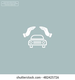 Car Insurance web icon. vector design