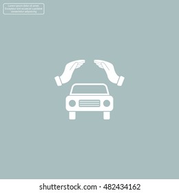 Car Insurance web icon. vector design