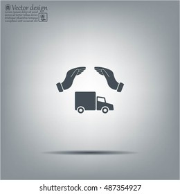 Car Insurance web icon. vector design