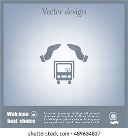 Car Insurance web icon. vector design