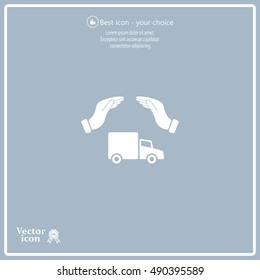 Car Insurance web icon. vector design
