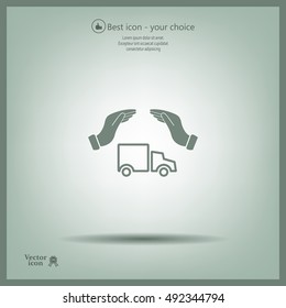 Car Insurance web icon. vector design