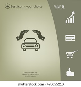 Car Insurance web icon. vector design