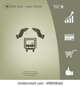 Car Insurance web icon. vector design