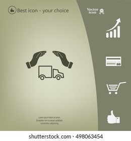 Car Insurance web icon. vector design