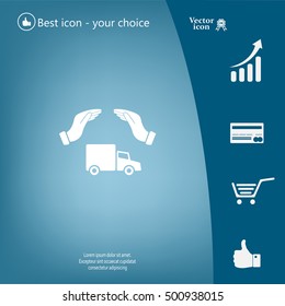 Car Insurance web icon. vector design