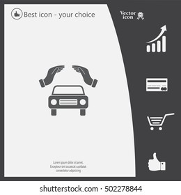 Car Insurance web icon. vector design