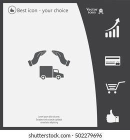 Car Insurance web icon. vector design