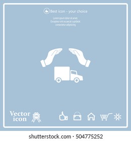 Car Insurance web icon. vector design