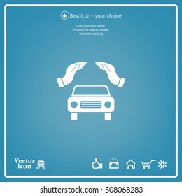 Car Insurance web icon. vector design