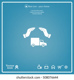 Car Insurance web icon. vector design
