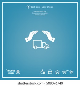 Car Insurance web icon. vector design
