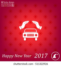 Car Insurance web icon. vector design