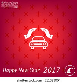 Car Insurance web icon. vector design