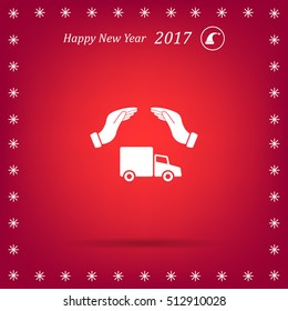 Car Insurance web icon. vector design