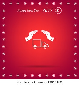 Car Insurance web icon. vector design