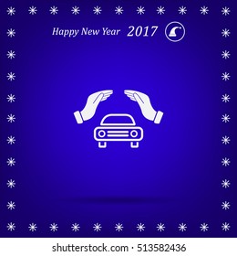 Car Insurance web icon. vector design