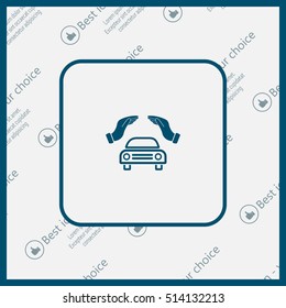 Car Insurance web icon. vector design
