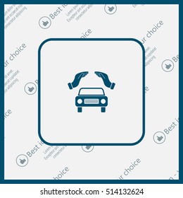 Car Insurance web icon. vector design