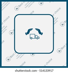 Car Insurance web icon. vector design