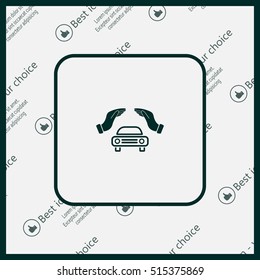 Car Insurance web icon. vector design