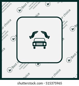 Car Insurance web icon. vector design