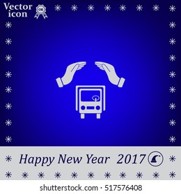 Car Insurance web icon. vector design
