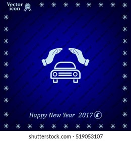 Car Insurance web icon. vector design