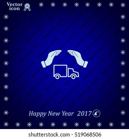 Car Insurance web icon. vector design