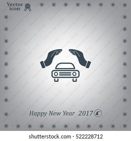 Car Insurance web icon. vector design