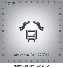 Car Insurance web icon. vector design