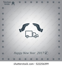 Car Insurance web icon. vector design