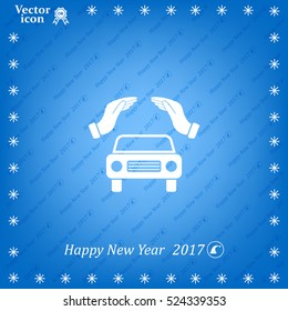 Car Insurance web icon. vector design