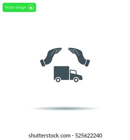 Car Insurance web icon. vector design